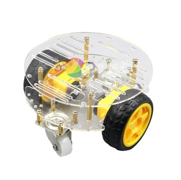 OEM ODM Intelligent Speed Car Chassis 2WD Round Smart Robot Car Kit